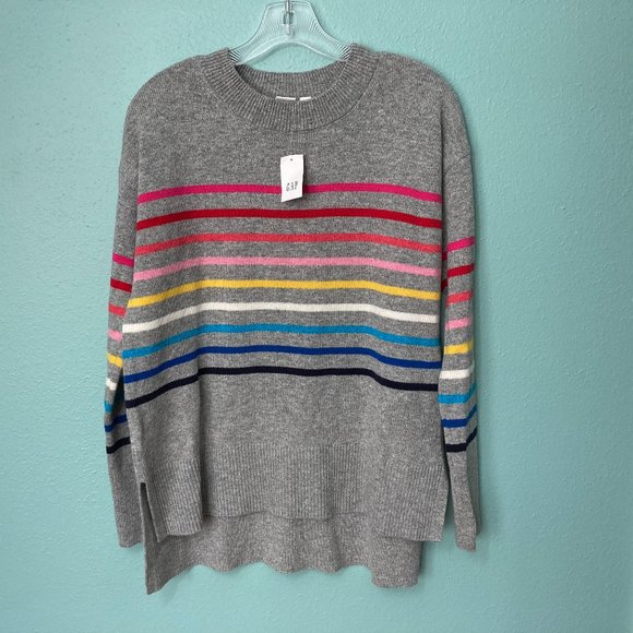 GAP Sweaters - GAP Crazy Stripe Crew Neck Tunic Sweater